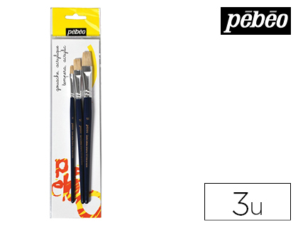PINCEAU PBO SOIE BEAU BLANC N 6 N10 ET N14 POCHETTE 3 UNITS