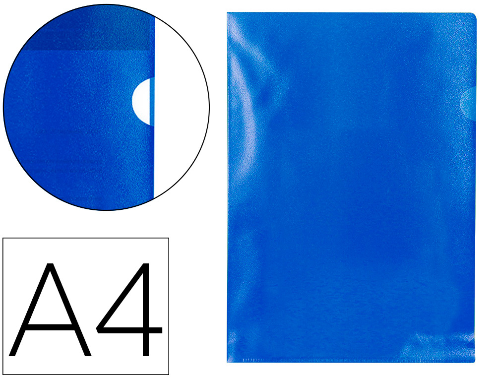 POCHETTE COIN Q-CONNECT POLYPROPYLNE GRAIN CONOMIQUE 12/100E COLORIS BLEU TRANSPARENT BOTE 100 UNITS