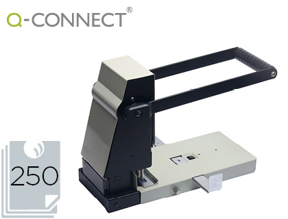 PERFORATEUR Q-CONNECT GROS TRAVAUX CAPACIT 250F 2 TROUS COLORIS NOIR/BLANC 260X180X380MM