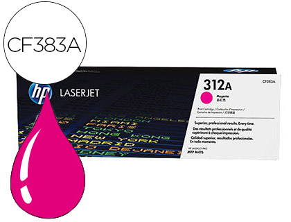 TONER LASER HP 312A CF383A POUR LASERJET PRO MFP M476 COULEUR MAGENTA 2700P