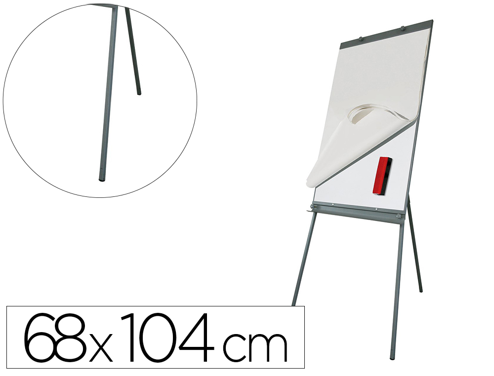 CHEVALET CONFERENCE JUVENILIA METAL PIED MOBILE COLORIS     BLANC ET NOIR