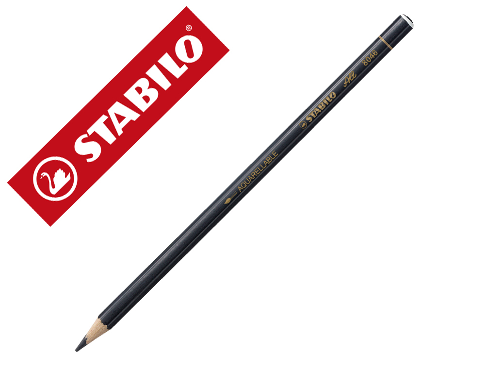 CRAYON STABILO ALL MINE GRASSE ADAPT  TOUTES SURFACES AQUARELLABLE FINITION TTE TTREMPE COLORIS NOIR