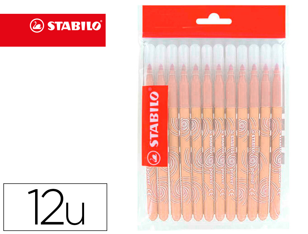 RECHARGE SCHOOLPACK FEUTRE DE COLORIAGE STABILO TRIO A-Z    ENCRE LAVABLE POINTE MOYENNE  12 UNITES ROSE CHAIR