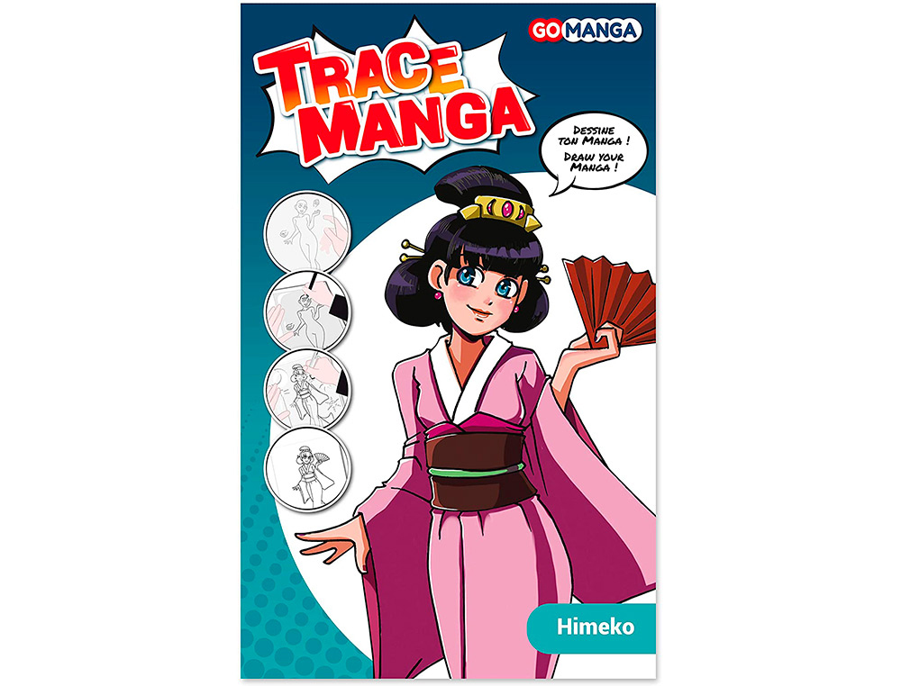 TRACE-MANGA GO MANGA 2 POCHOIRS SILHOUETTE A TRACER  TENUE VESTIMENTAIRE ET        ACCESSOIRES MODELE PRINCESSE