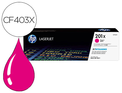 TONER LASER HP N.201X LASERJET PRO MFP M277/M274/M252 COULEUR MAGENTA 2400P