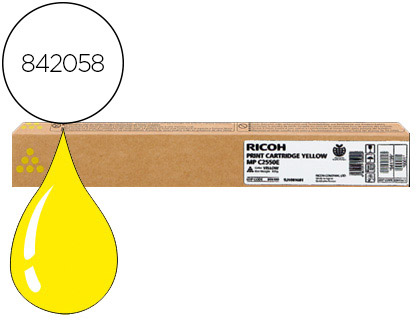 TONER RICOH LASER 842058 841199 POUR MPC2550 2030 2050 COULEUR JAUNE 5500P