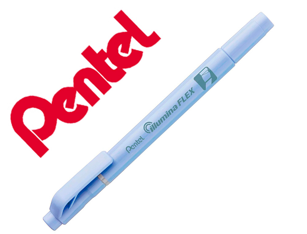 SURLIGNEUR PENTEL ILLUMINA FLEX BI-POINTE BLEU PASTEL