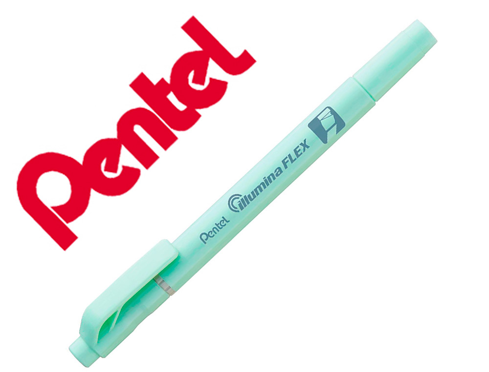 SURLIGNEUR PENTEL ILLUMINA FLEX BI-POINTE VERT PASTEL