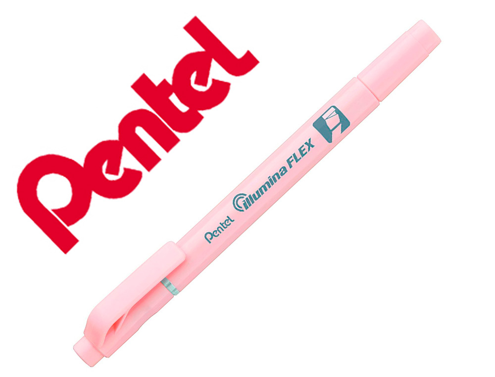 SURLIGNEUR PENTEL ILLUMINA FLEX BI-POINTE ROSE PASTEL