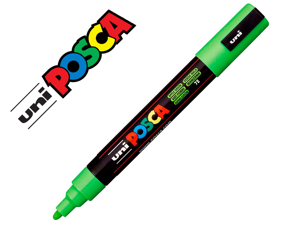 MARQUEUR POSCA CONIQUE POINTE MOYENNE COLORIS VERT POMME