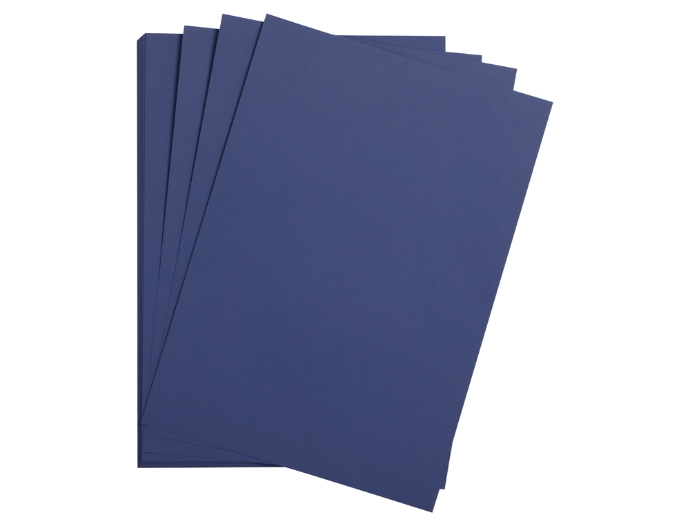 FEUILLE PAPIER CLAIREFONTAINE MAYA 270G 500X700MM COLORIS   BLEU NUIT PAQUET 25 UNITES
