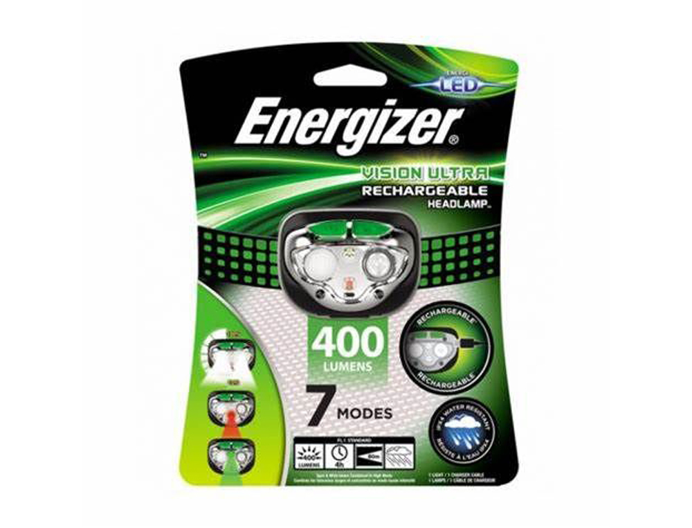 TORCHE FRONTALE ENERGIZER RECHARGEABLE 400 LUMENS 60M   4H