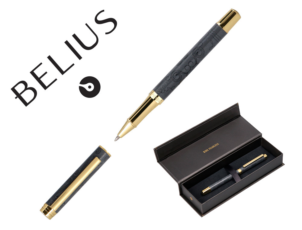 ROLLER BELIUS WILD WEST ALUMINIUM ENCRE NOIRE COLORIS NOIR DORE BOITE DESIGN
