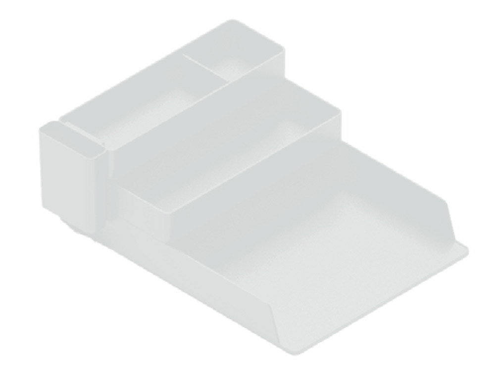 BAC RANGEMENT Q-CONNECT PLASTIQUE 4 COMPARTIMENTS     COLORIS TRANSPARENT