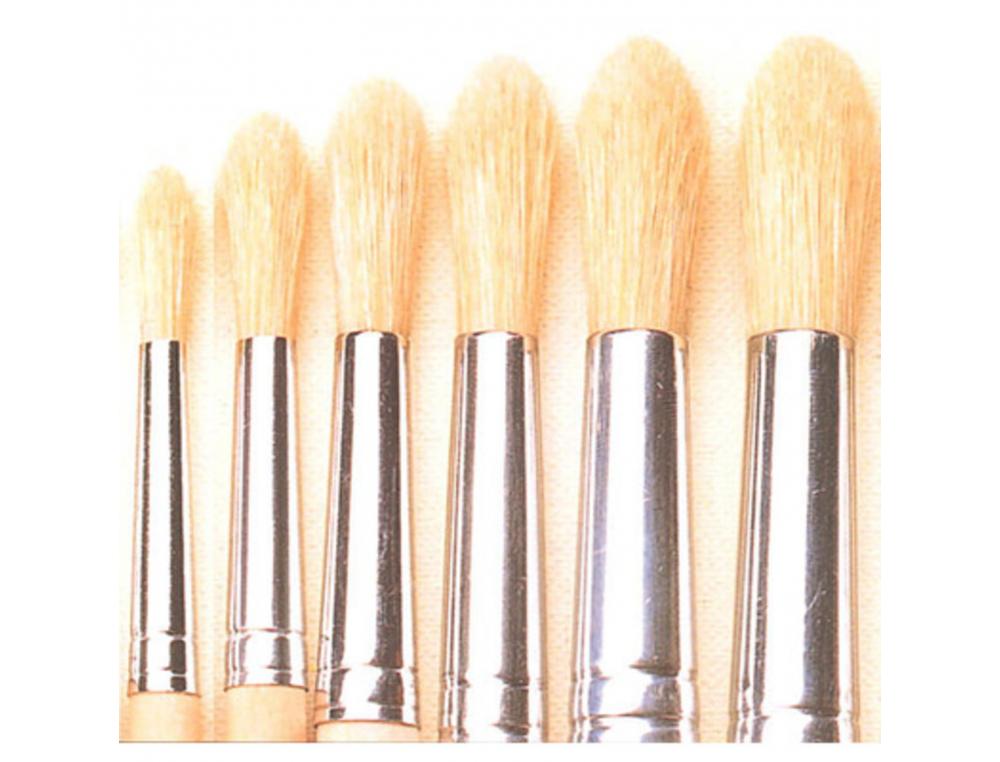 BROSSE RONDE O'COLOR POILS SOIE BLANCHE N 06 UTILISATION SCOLAIRE LOT 10 UNITES