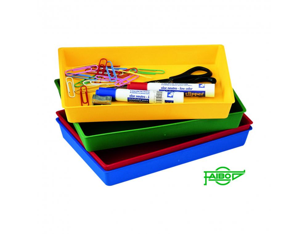 BAC DE RANGEMENT FAIBO EN POLYSTYRENE RESISTANT 23X14X3 CM COLORIS VERT