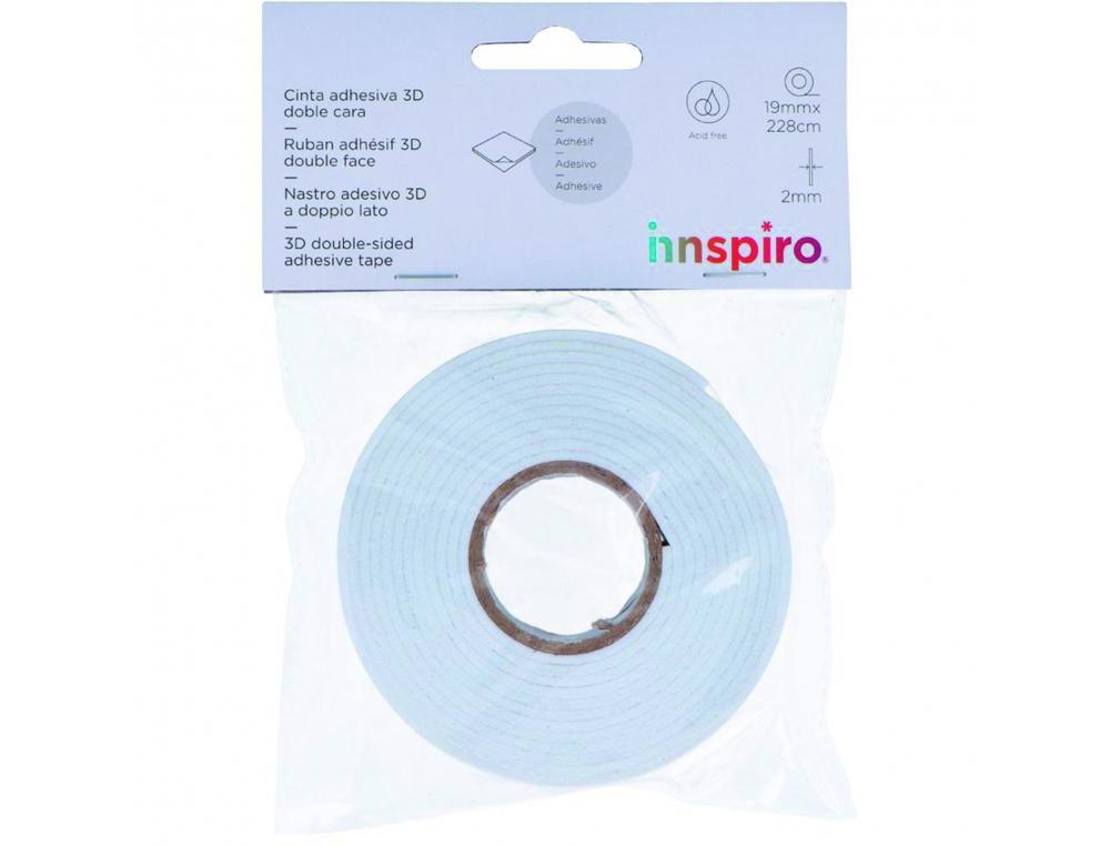 RUBAN ADHESIF INNSPIRO MOUSSE DOUBLE FACE ROULEAU DE        19MMX2.29M