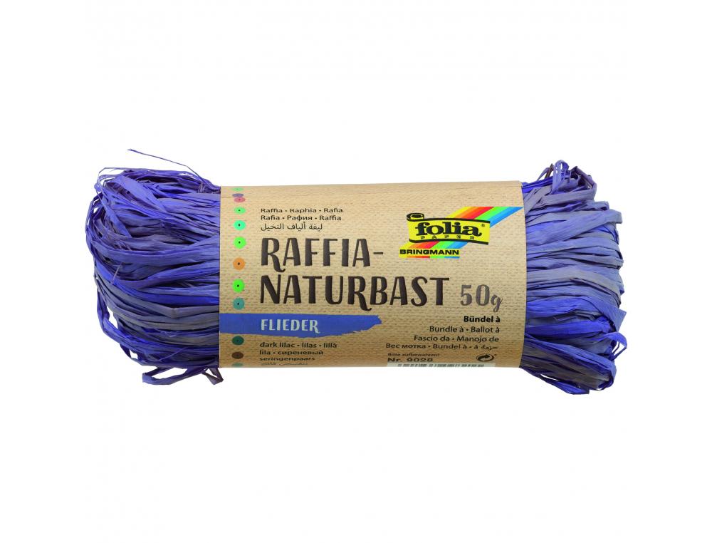 RAPHIA VEGETAL CLAIREFONTAINE COLORIS VIOLET PELOTE 50G