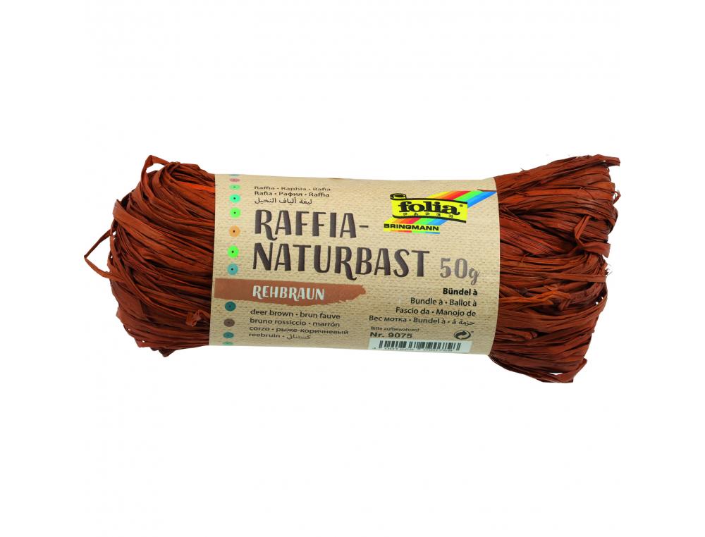 RAPHIA VEGETAL CLAIREFONTAINE COLORIS CAFE PELOTE 50G