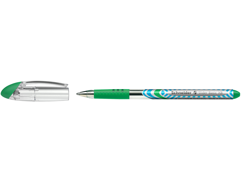 STYLO-BILLE SCHNEIDER SLIDER BASIC XB POINTE LARGE 1.4 MM  COLORIS VERT