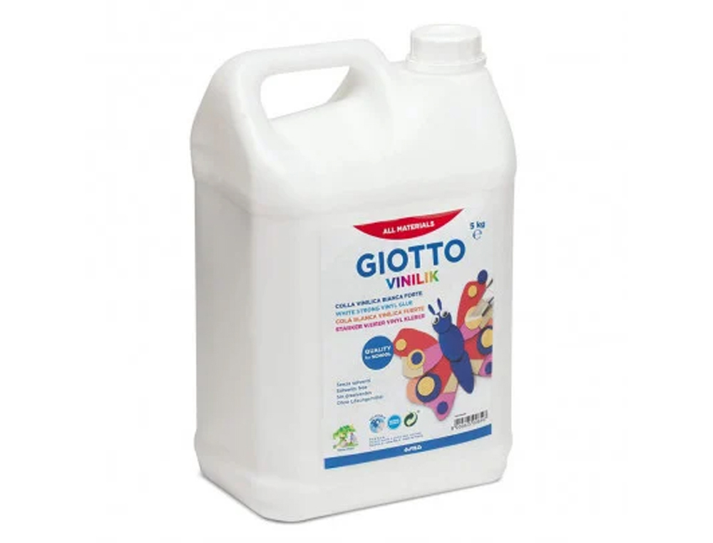 COLLE VINILIK BLANCHE FORTE GIOTTO SANS SOLVANT USAGE     MULTI SUPPORTS FLACON 5KG