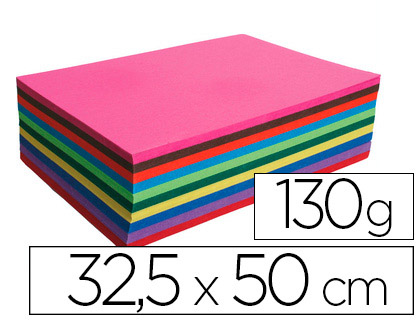 PAPIER DESSIN MAILDOR CARTA CARTONN 130G/M2 325X500MM COLORIS ASSORTIS PAQUET 60F