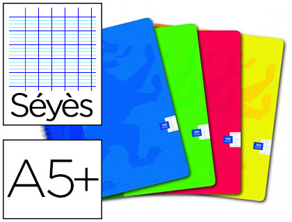 CAHIER OXFORD OPENFLEX RELIURE INTGRALE COUVERTURE POLYPROPYLNE TRANSPARENT A5+ 17X22CM 100 PAGES SYS PAGE DE GARDE