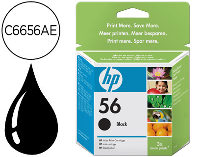 CARTOUCHE HP 56 JET D'ENCRE C6656AE COULEUR NOIR HAUTE CAPACIT 450P