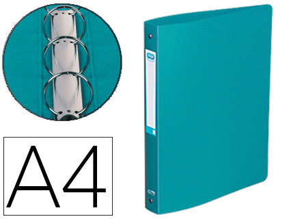 CLASSEUR OXFORD MEMPHIS 4 ANNEAUX RONDS 30MM POLYPROPYLNE 10/10E DOS 40MM TIQUETTE DOS COLORIS VERT