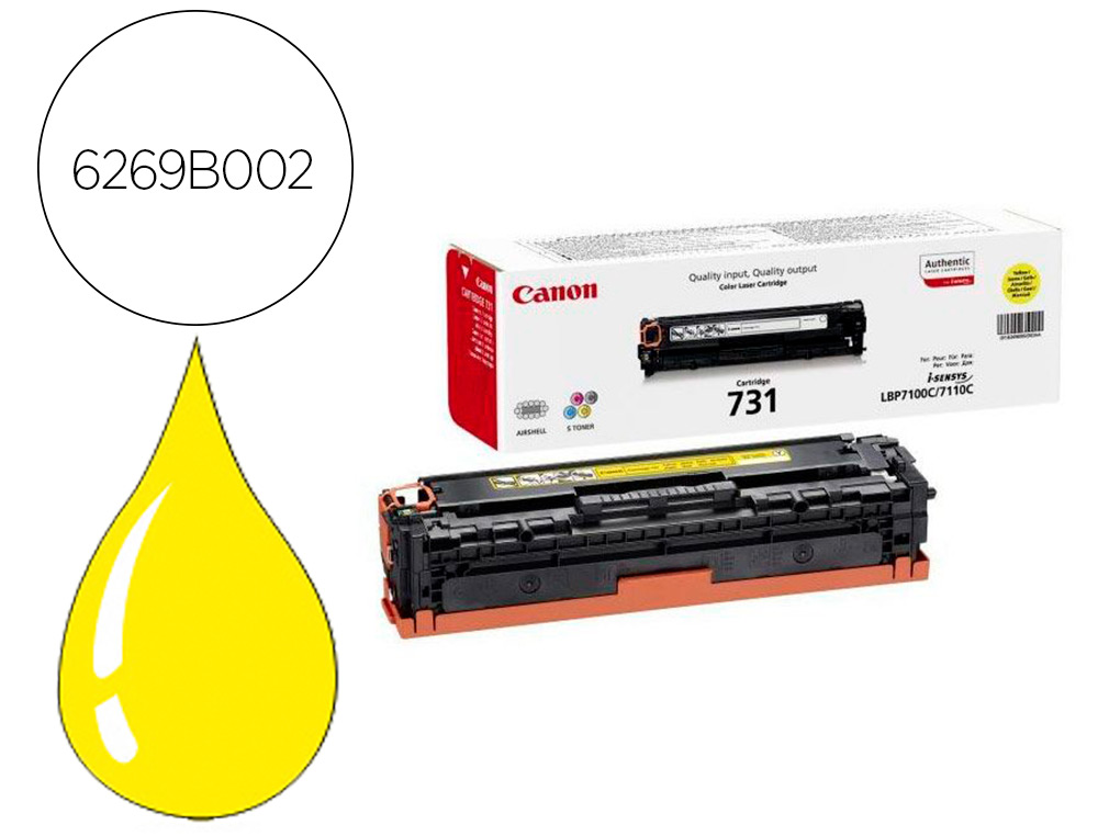 TONER LASER CANON 6269B002 COULEUR JAUNE 1500P