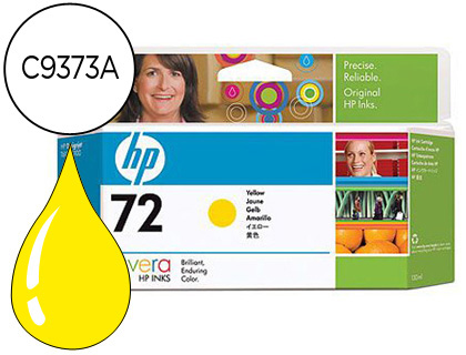 CARTOUCHE HP 72 JET D'ENCRE C9373A DESIGNJET SD PRO MFP COULEUR JAUNE 130 ML