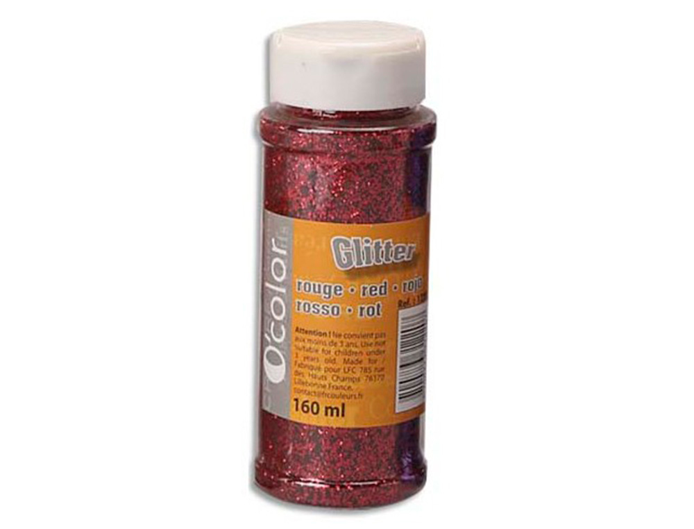 PAILLETTES O'COLOR ULTRA BRILLANTES COLORIS ROUGE POT  SALIERE 160ML
