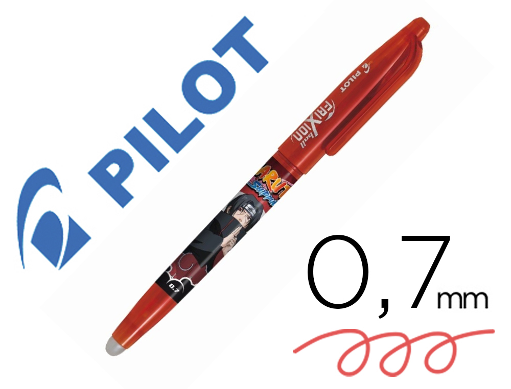 ROLLER PILOT FRIXION BALL EDITION LIMITEE NARUTO ENCRE  GEL POINTE MOYENNE COLORIS    ROUGE
