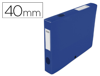 BOÎTE CLASSEMENT OXFORD MEMPHIS POLYPROPYLÈNE 7/10E À PLAT 240X320MM DOS 40MM BOUTON PRESSION COLORIS BLEU