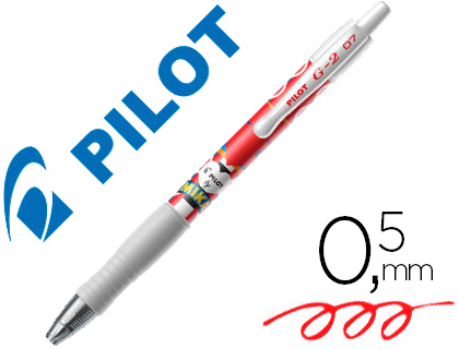 STYLO-BILLE PILOT G2 7 MIKA DITION LIMITE COEUR CRITURE MOYENNE ENCRE GEL RTRACTABLE CORPS TRANSLUCIDE ROUGE