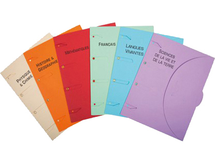 CHEMISE CLASSEUR CERTIPRINT A4+ 320X240MM SCOLAIRE 6 THMES MATHMATIQUES FRANAIS HISTOIRE GOGRAPHIE PHYSIQUE CHIMIE