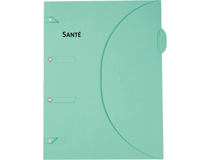 CHEMISE CLASSEUR CERTIPRINT A4+ 320X240MM CLASSEMENT SANT SANS PERFORATIONS FERMETURE SCRATCH RSISTANT OEILLET