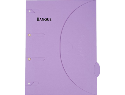 CHEMISE CLASSEUR CERTIPRINT A4+ 320X240MM CLASSEMENT BANQUE SANS PERFORATIONS FERMETURE SCRATCH RSISTANT OEILLET