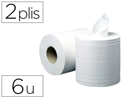 BOBINE ESSUYAGE DÉVIDANGE CENTRALE 20X30CM 450 FEUILLES PRÉDÉCOUPÉES PACK 6 UNITÉS