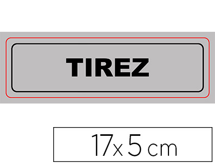 PLAQUE SIGNALISATION VISO SIGN PVC AUTO-ADHESIVE TIREZ  17X5CM