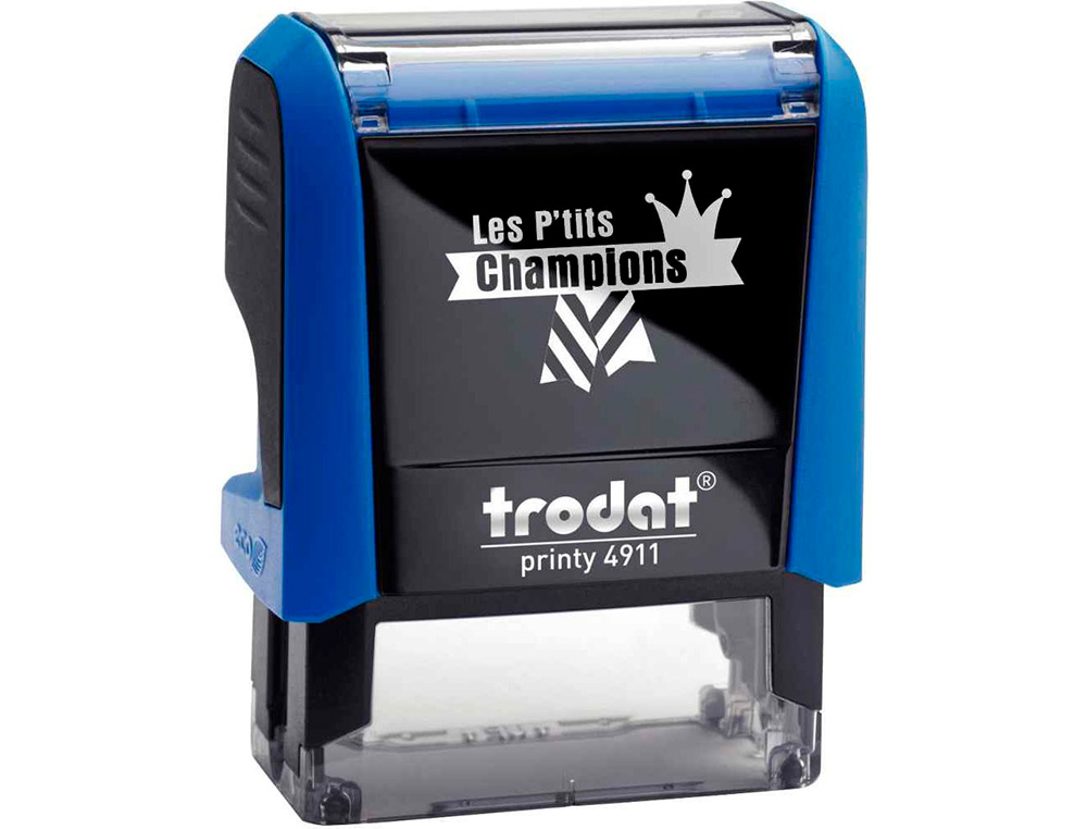 TAMPON SCOLAIRE TRODAT ENSEIGNANT PERSONNALISE LES   P'TITS CHAMPIONS CHAMPION DE  FRANCAIS 38X14MM