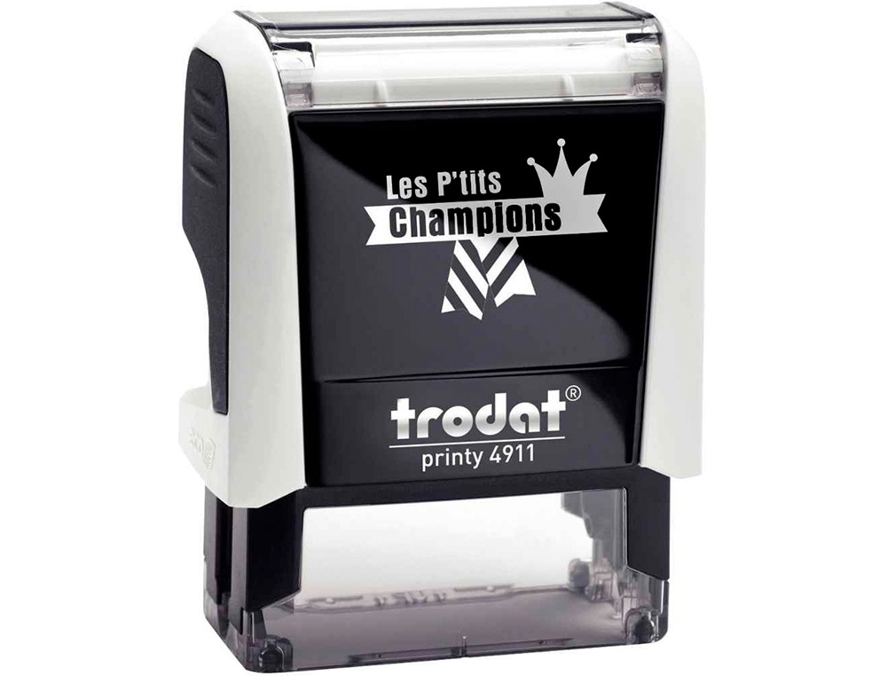 TAMPON SCOLAIRE TRODAT ENSEIGNANT PERSONNALISE LES   P'TITS CHAMPIONS CHAMPION DE  MATHEMATIQUE 38X14MM