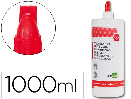 COLLE VINYLIQUE LIDERPAPEL BLANCHE TRAVAUX MANUELS PAPIER AUTRES MATRIAUX RAPIDE ADHRENCE SANS SOLVANT POT 1000ML
