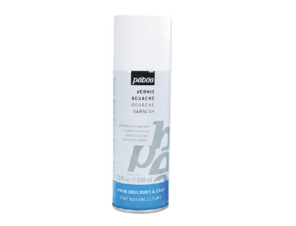VERNIS GOUACHE PBO AROSOL ACRYLIQUE NON JAUNISSANT ASPECT SATIN CLAT COULEURS FLACON 200ML
