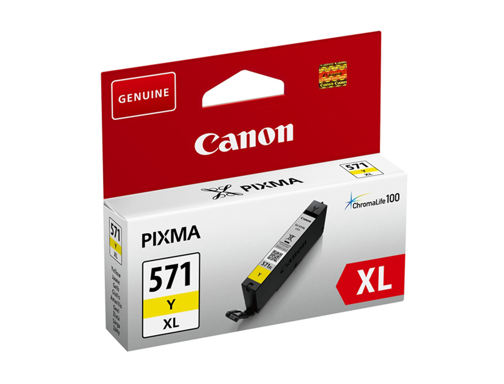 CARTOUCHE CANON JET D'ENCRE 0334C001-CLI-571XLY HAUTE CAPACITÉ JAUNE