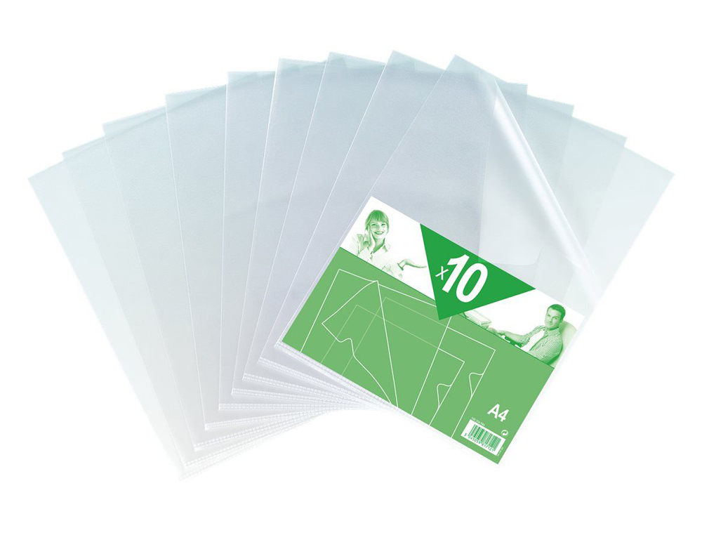 POCHETTE COIN ELBA POLYPROPYLNE GRAIN TRANSPARENT 12/100E A4 CAPACIT 25F INCOLORE SACHET 10 UNITS