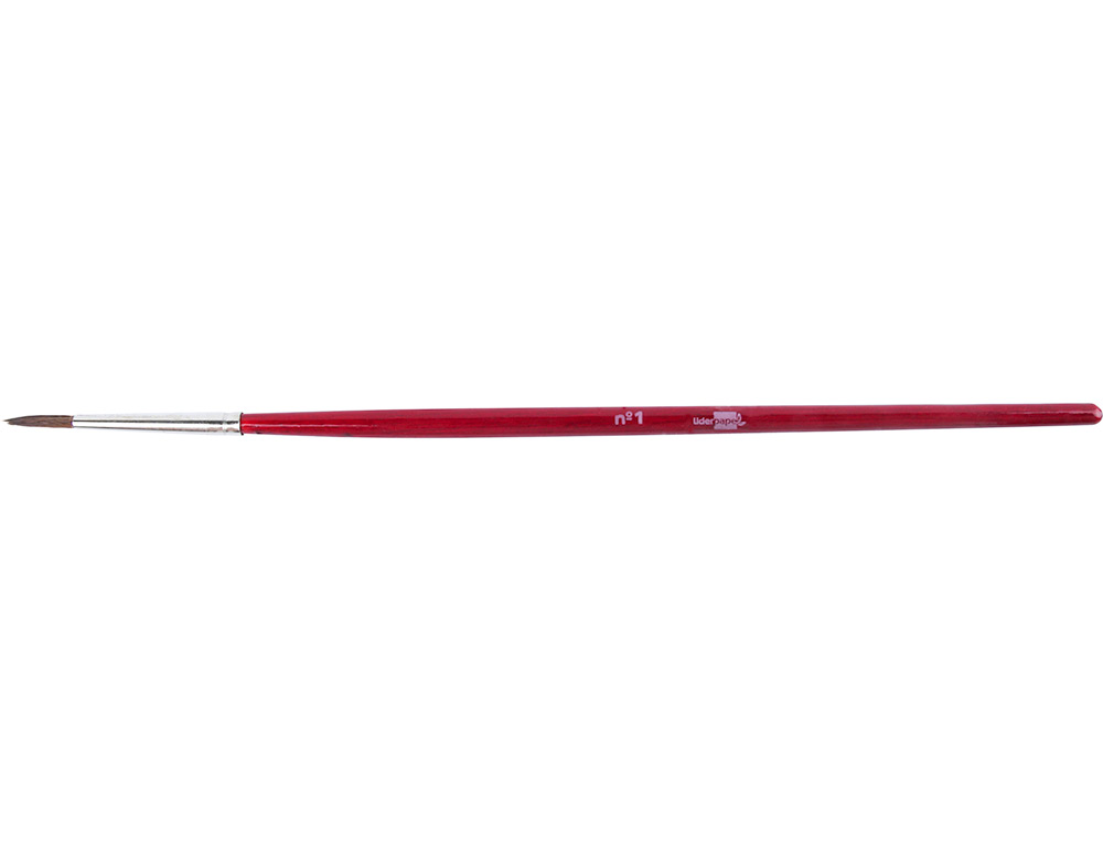 PINCEAU LIDERPAPEL BOIS VIROLE CHROMÉE AQUARELLE Nº1