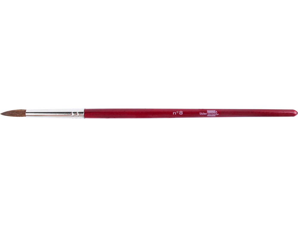 PINCEAU LIDERPAPEL BOIS VIROLE CHROME AQUARELLE N8