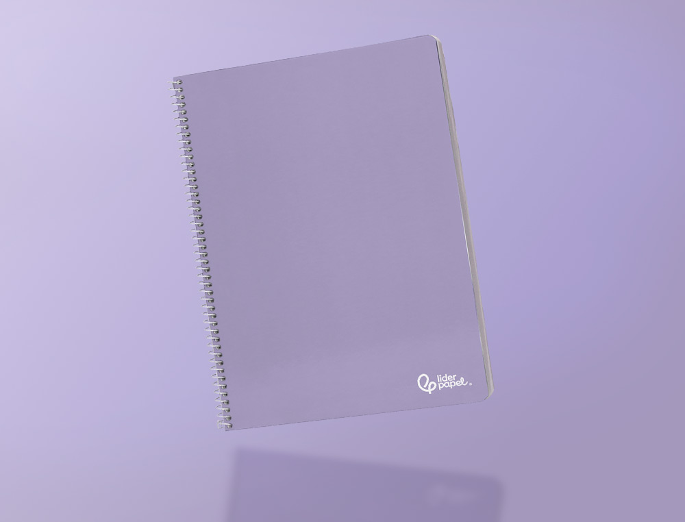 CAHIER SPIRALE LIDERPAPEL SMART COUVERTURE CARTONNEE A5 80F 60G/M2 5X5MM 6 TROUS COIL-LOCK COLORIS ASSORTIS