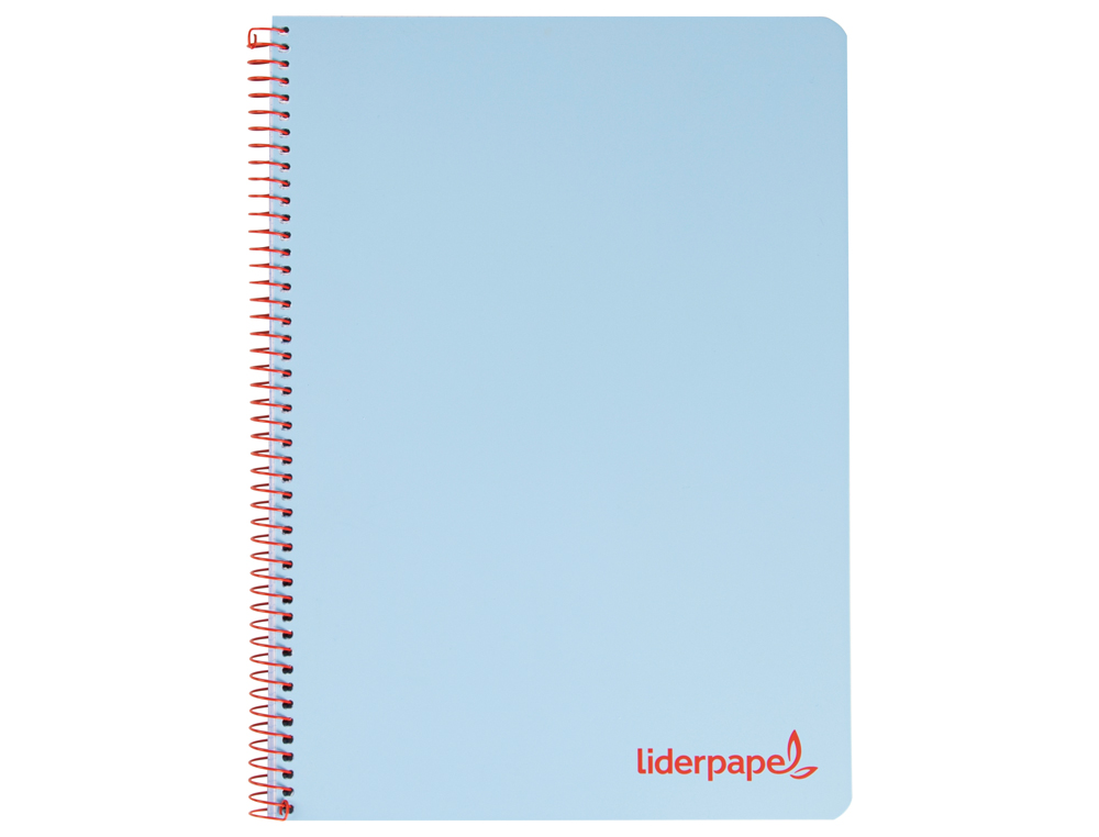 CAHIER SPIRALE LIDERPAPEL A6 MICRO WONDER 240 PAGES 90G 5X5MM 4 BANDES COULEURS BLEU